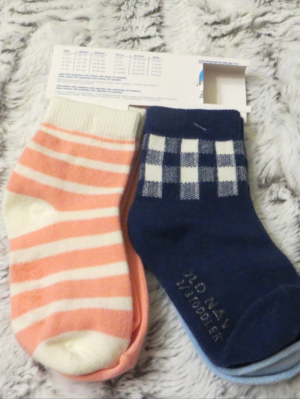Old Navy Toddler Girls Crew Socks Size 2T-3T 8 Pairs New